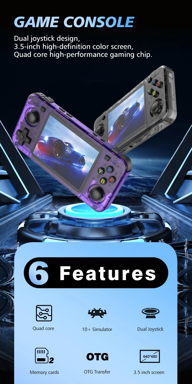 R36H Handheld Game Console
