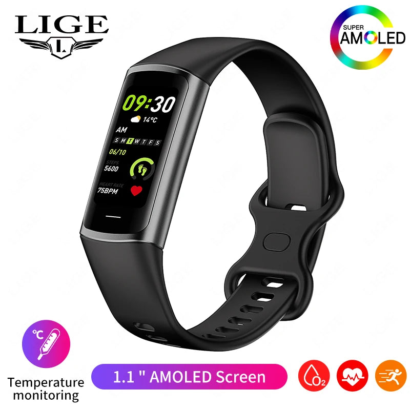 LIGE New Fashion Smartwatch Men Women