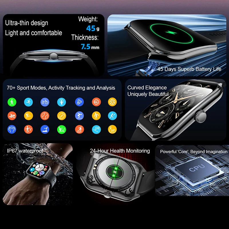 New For OPPO Ultra Thin Smart Watch Men