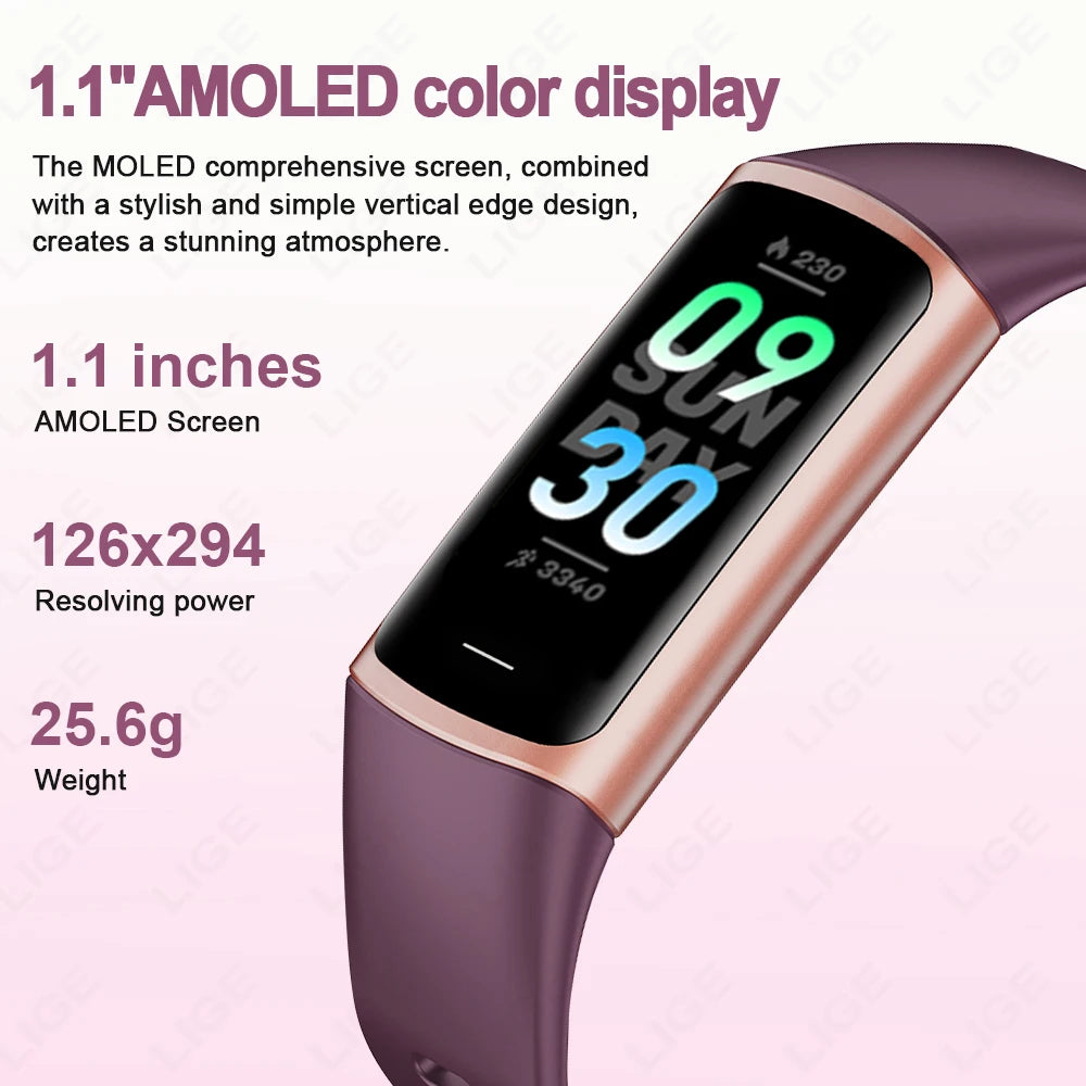 LIGE New Fashion Smartwatch Men Women
